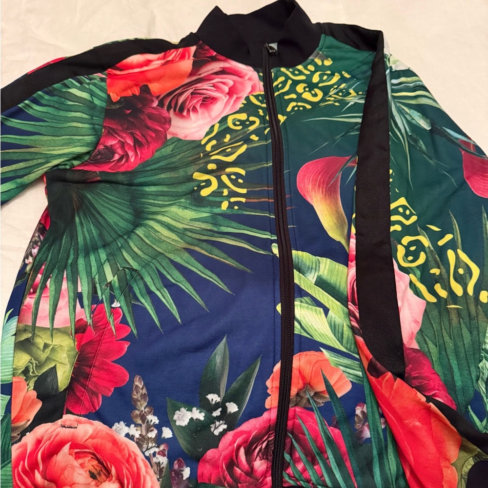2 Piece Dressed in Joy Floral Print Jacket and matching Pants